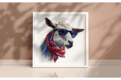 4th of July Mountain Goat Background