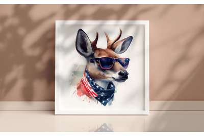 4th of July White-tailed Deer Background