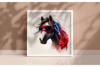 4th of July Wild Mustang Background