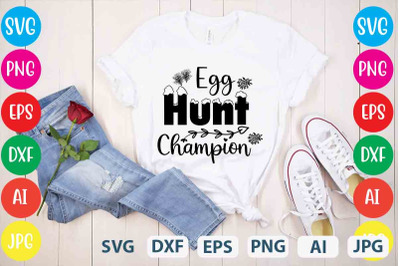 Egg Hunt Champion SVG cut file