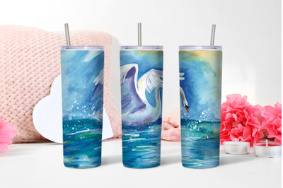White swan 20 oz sublimation in a glass