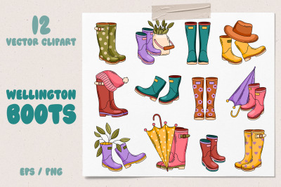Wellington Boots PNG | Rain Boots Clipart | Wellies Clipart