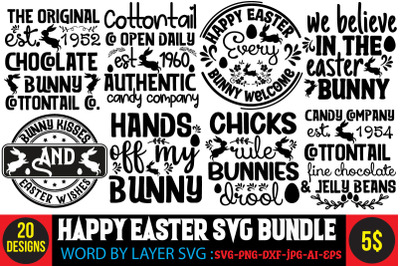 Easter SVG Bundle&2C;Vintage Easter SVG&2C; Vintage Easter Sign SVG&2C; Fa