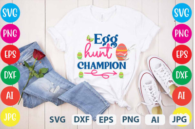 Egg Hunt Champion SVG cut file