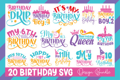 Birthday Svg Design Bundle