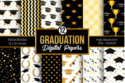 Graduation Pattern Digital Papers
