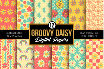 Groovy Daisy Digital Papers