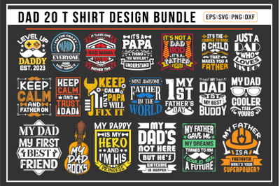 Dad 20 quotes t shirt bundle