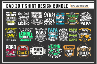 Fathers day 20 quotes t shirt bundle