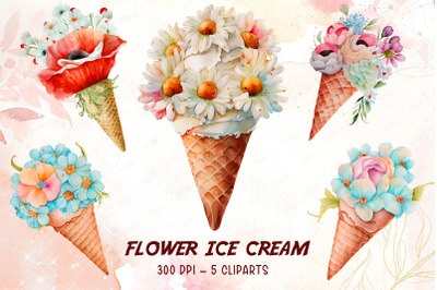 Flower Ice Cream Sublimation Bundle
