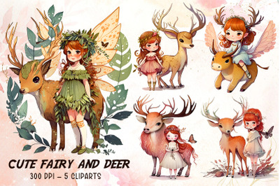 Cute Fairy And Deer Bundle