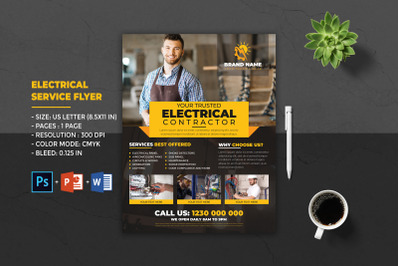 Electrical Service Flyer | Electrical Contractor Flyer