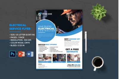 Electrical Service Flyer | Electrical Contractor Flyer
