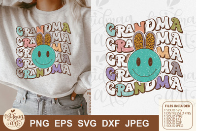 Retro Easter grandma svg png sublimation, distressed png sublimation