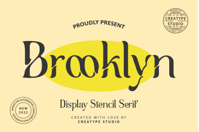Brooklyn Display Stencil Serif