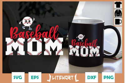 Baseball Mom Retro Baseball