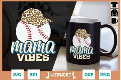 Mama Vibes Baseball Leopard