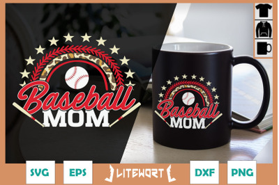 Baseball Mom Rainbow Mother&#039;s Day