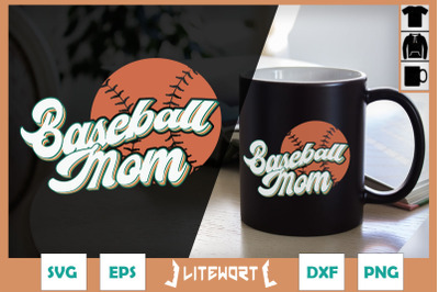 Baseball Mom Mother&#039;s Day Retro