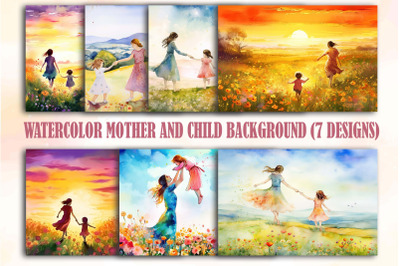 Watercolor Mother And Child Backgrounds