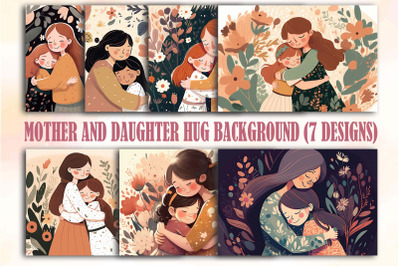 Mother And Daughter Hug Backgrounds