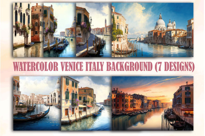 Watercolor Venice Italy Backgrounds