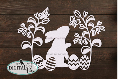 Easter bunny with butterfly svg cut file Cricut | Laser Cut
