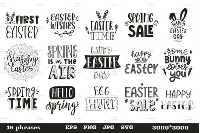 9 Easter hand lettering SVG