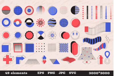 49 vector abstract graphic elements