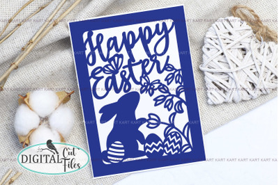 Easter bunny with butterfly card svg Cricut Joy Maker