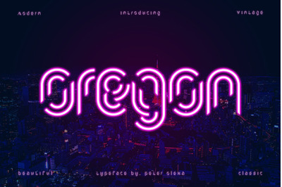 Oregon - Futuristic Font