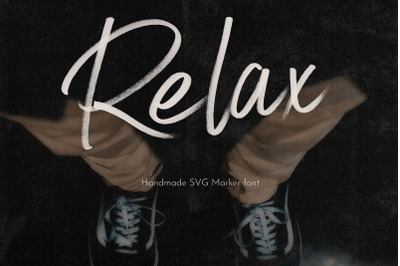 Relax SVG Marker Script Font