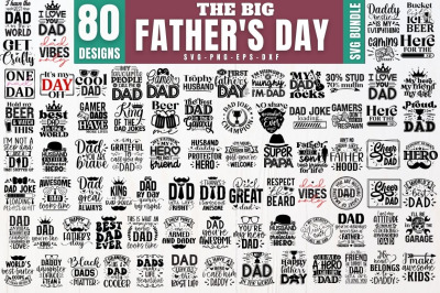 The Big Father&#039;s Day SVG bundle