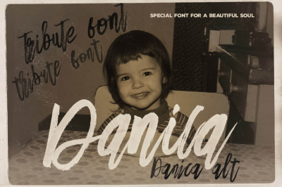 Danica Tribute Brush &amp; SVG Font
