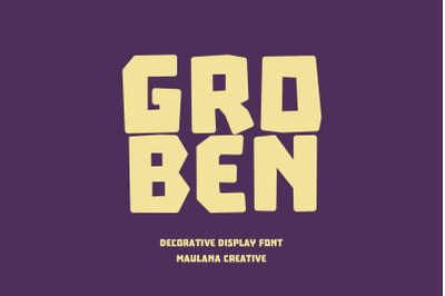 Groben Decorative Display Font