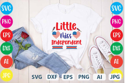 Little Miss Independent SVG cut file&2C;4th July &2C;Designs 4th Of July Des