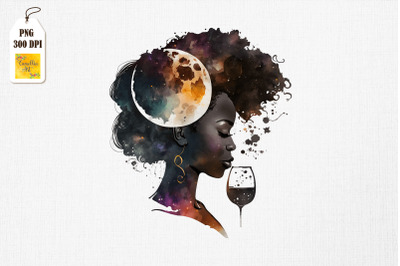 Beautiful Afro Girl With Wine