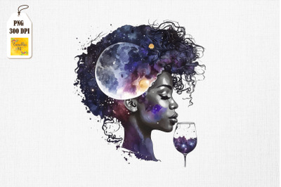 Beautiful Afro Girl With Wine 4