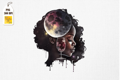 Beautiful Afro Girl With Wine 6