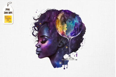 Beautiful Afro Girl With Wine 9