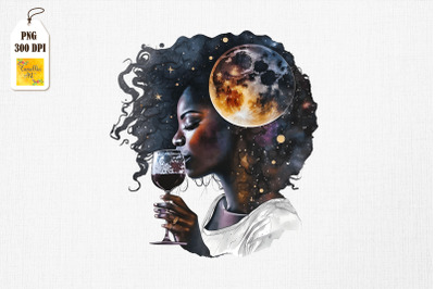 Beautiful Afro Girl With Wine 10