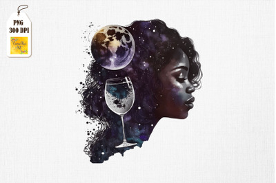 Beautiful Afro Girl With Wine 11