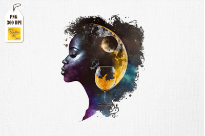 Beautiful Afro Girl With Wine 12