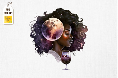 Beautiful Afro Girl With Wine 15