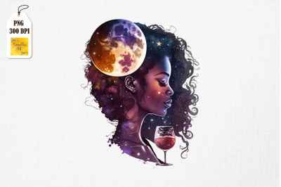 Beautiful Afro Girl With Wine 19