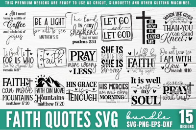 Faith Quotes SVG Bundle