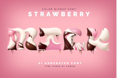 Strawberry Milk - Color Bitmap Font