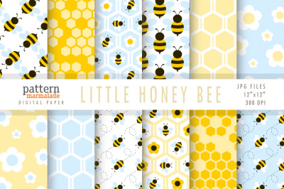 Little Honey Bee&nbsp;- Bee/Bee Hives/Flower - BW003B