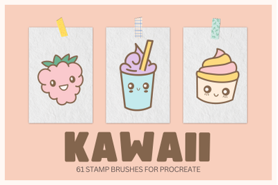Kawaii stamp brushes Procreate