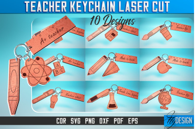 Teacher Keychain Laser Cut SVG | Teacher Laser Cut SVG Design | CNC Fi